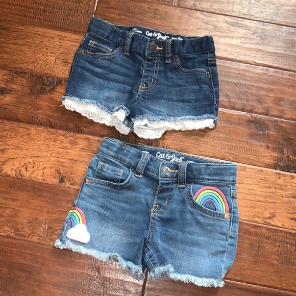 Cat & Jack Bottoms 2 Pairs Of Size 4t Cat And Jack Jean Shorts